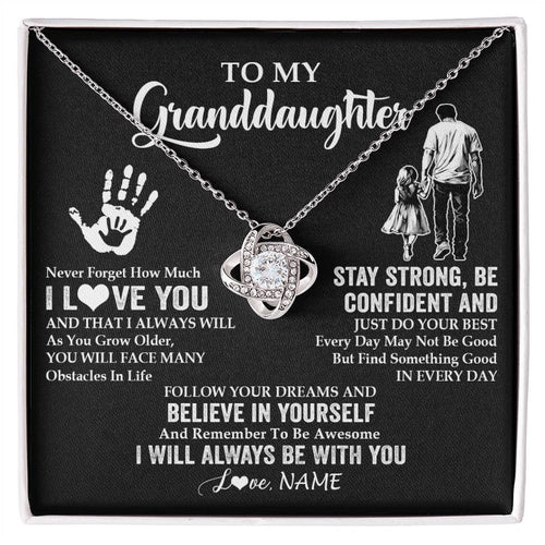 Personalized To My Granddaughter Necklace I Love You Forever From Grandpa Granddaughter Birthday Gifts Christmas Graduation Customized Gift Box Message Card
