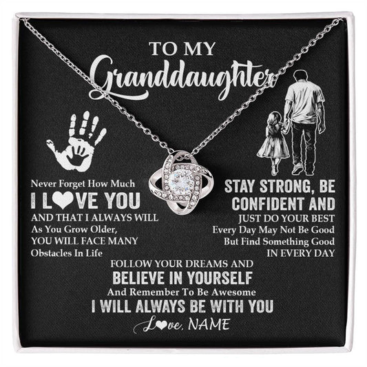 Personalized To My Granddaughter Necklace I Love You Forever From Grandpa Granddaughter Birthday Gifts Christmas Graduation Customized Gift Box Message Card