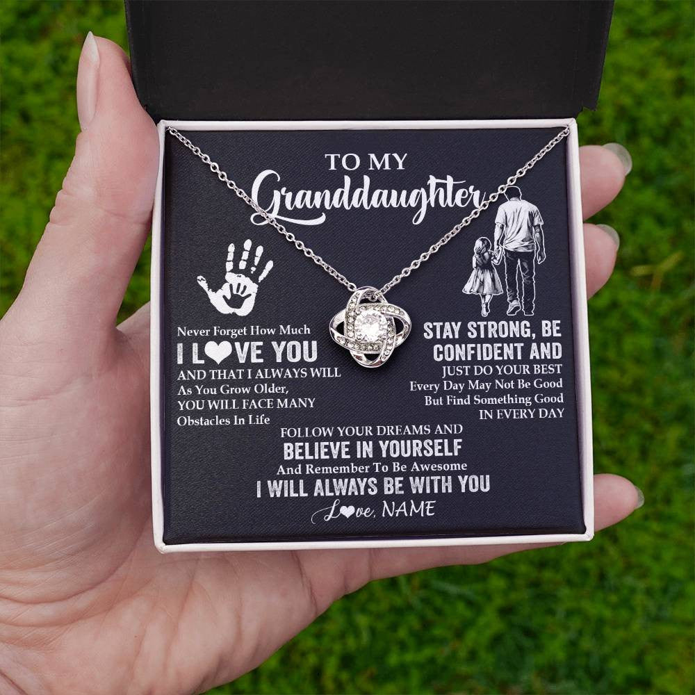 Personalized To My Granddaughter Necklace I Love You Forever From Grandpa Granddaughter Birthday Gifts Christmas Graduation Customized Gift Box Message Card