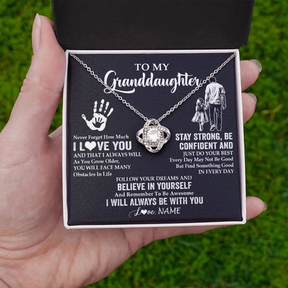 Personalized To My Granddaughter Necklace I Love You Forever From Grandpa Granddaughter Birthday Gifts Christmas Graduation Customized Gift Box Message Card