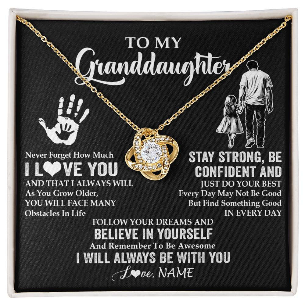 Personalized To My Granddaughter Necklace I Love You Forever From Grandpa Granddaughter Birthday Gifts Christmas Graduation Customized Gift Box Message Card