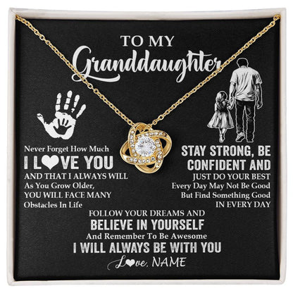 Personalized To My Granddaughter Necklace I Love You Forever From Grandpa Granddaughter Birthday Gifts Christmas Graduation Customized Gift Box Message Card