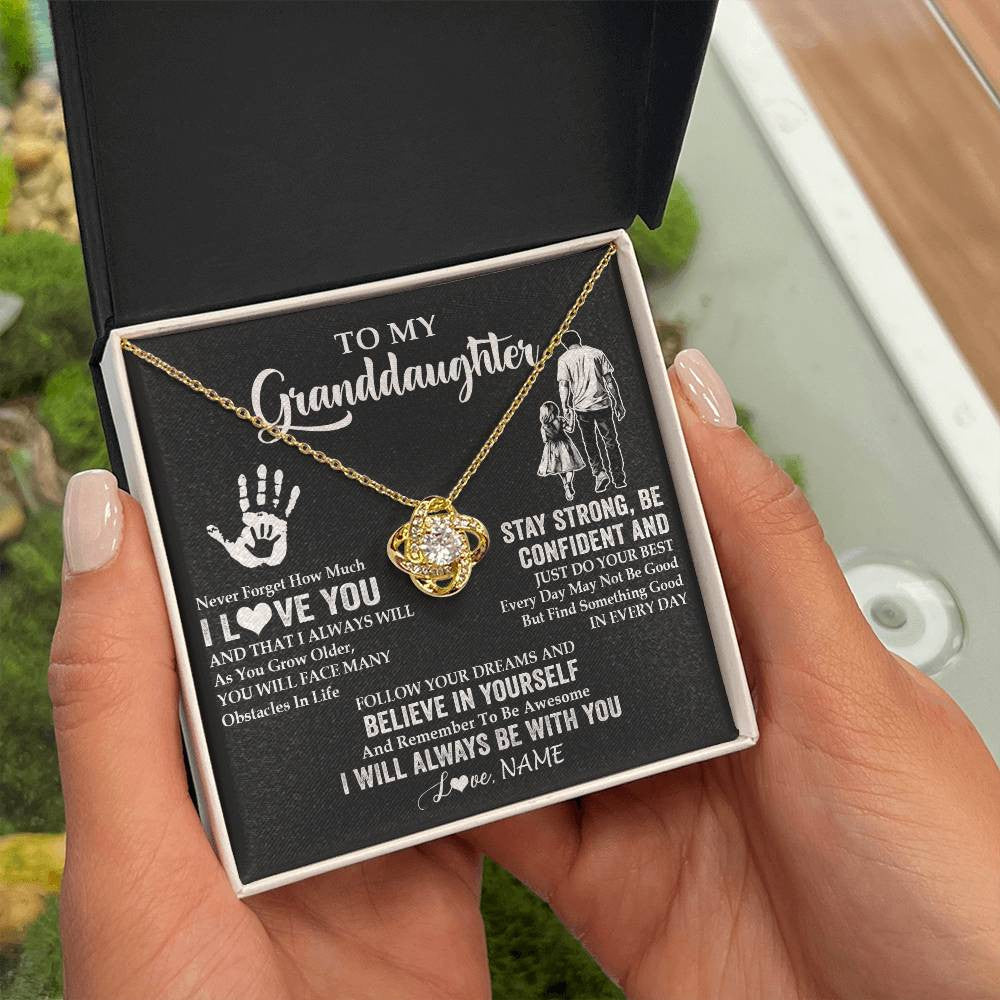 Personalized To My Granddaughter Necklace I Love You Forever From Grandpa Granddaughter Birthday Gifts Christmas Graduation Customized Gift Box Message Card