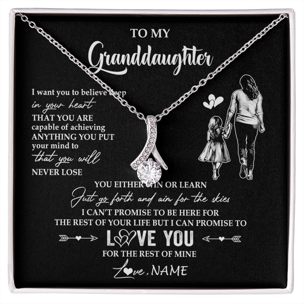 Personalized To My Granddaughter Necklace You Will Never Lose From Grandma Gigi Granddaughter Birthday Gifts Christmas Customized Gift Box Message Card