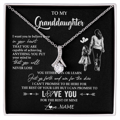 Personalized To My Granddaughter Necklace You Will Never Lose From Grandma Gigi Granddaughter Birthday Gifts Christmas Customized Gift Box Message Card