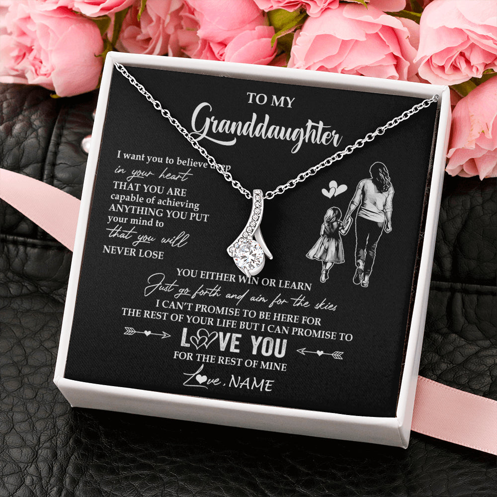Personalized To My Granddaughter Necklace You Will Never Lose From Grandma Gigi Granddaughter Birthday Gifts Christmas Customized Gift Box Message Card