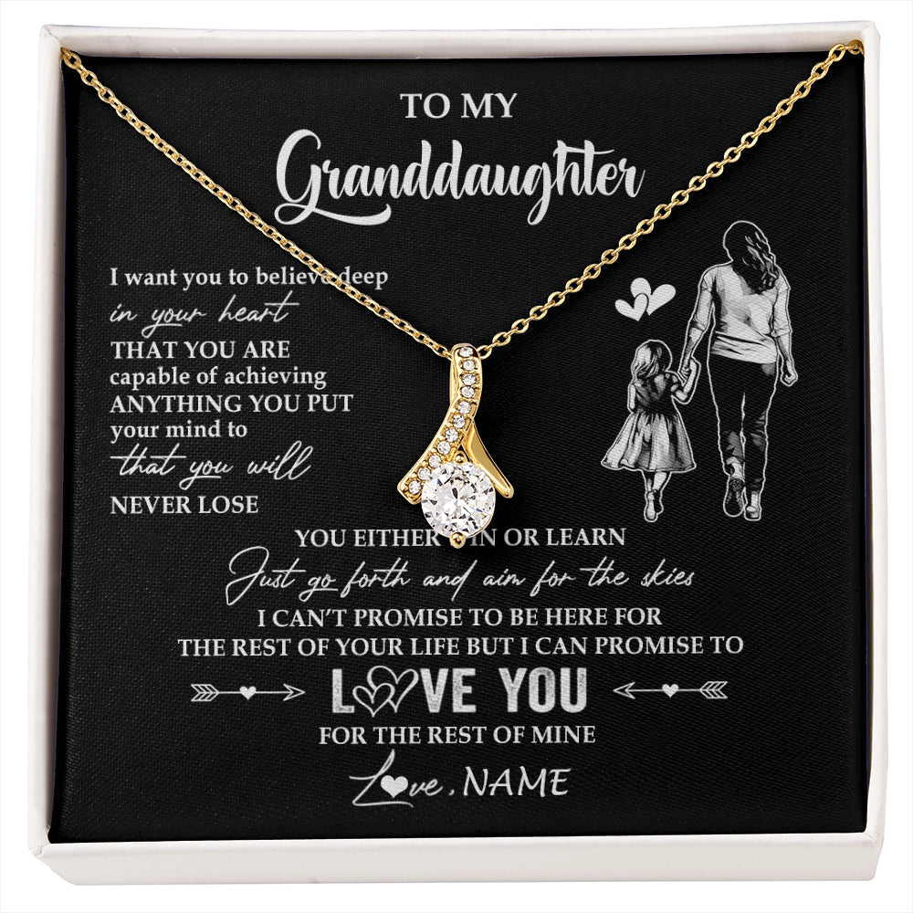 Personalized To My Granddaughter Necklace You Will Never Lose From Grandma Gigi Granddaughter Birthday Gifts Christmas Customized Gift Box Message Card