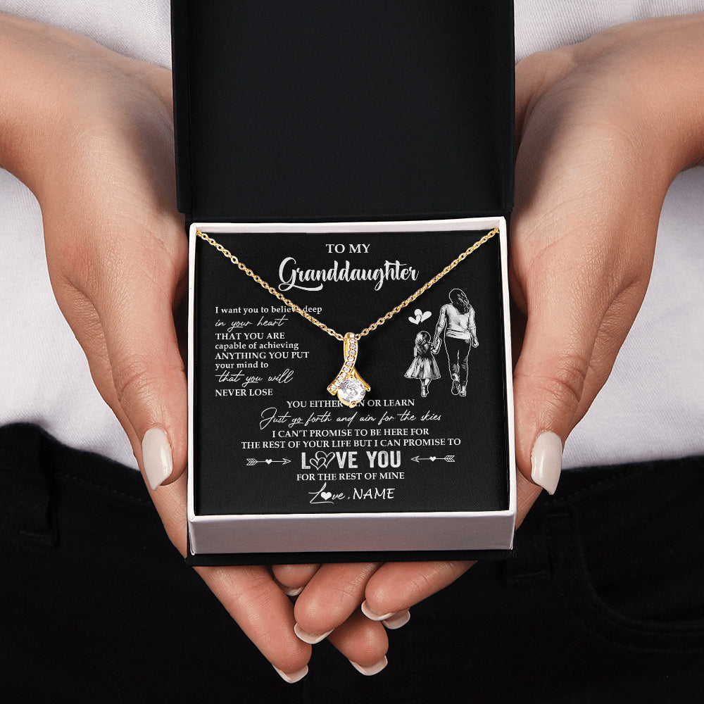 Personalized To My Granddaughter Necklace You Will Never Lose From Grandma Gigi Granddaughter Birthday Gifts Christmas Customized Gift Box Message Card