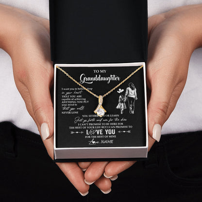 Personalized To My Granddaughter Necklace You Will Never Lose From Grandma Gigi Granddaughter Birthday Gifts Christmas Customized Gift Box Message Card