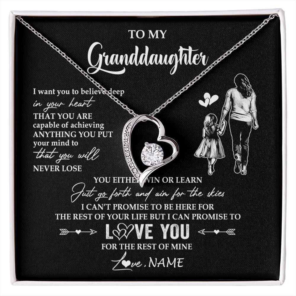 Personalized To My Granddaughter Necklace You Will Never Lose From Grandma Gigi Granddaughter Birthday Gifts Christmas Customized Gift Box Message Card