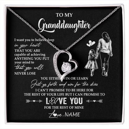 Personalized To My Granddaughter Necklace You Will Never Lose From Grandma Gigi Granddaughter Birthday Gifts Christmas Customized Gift Box Message Card