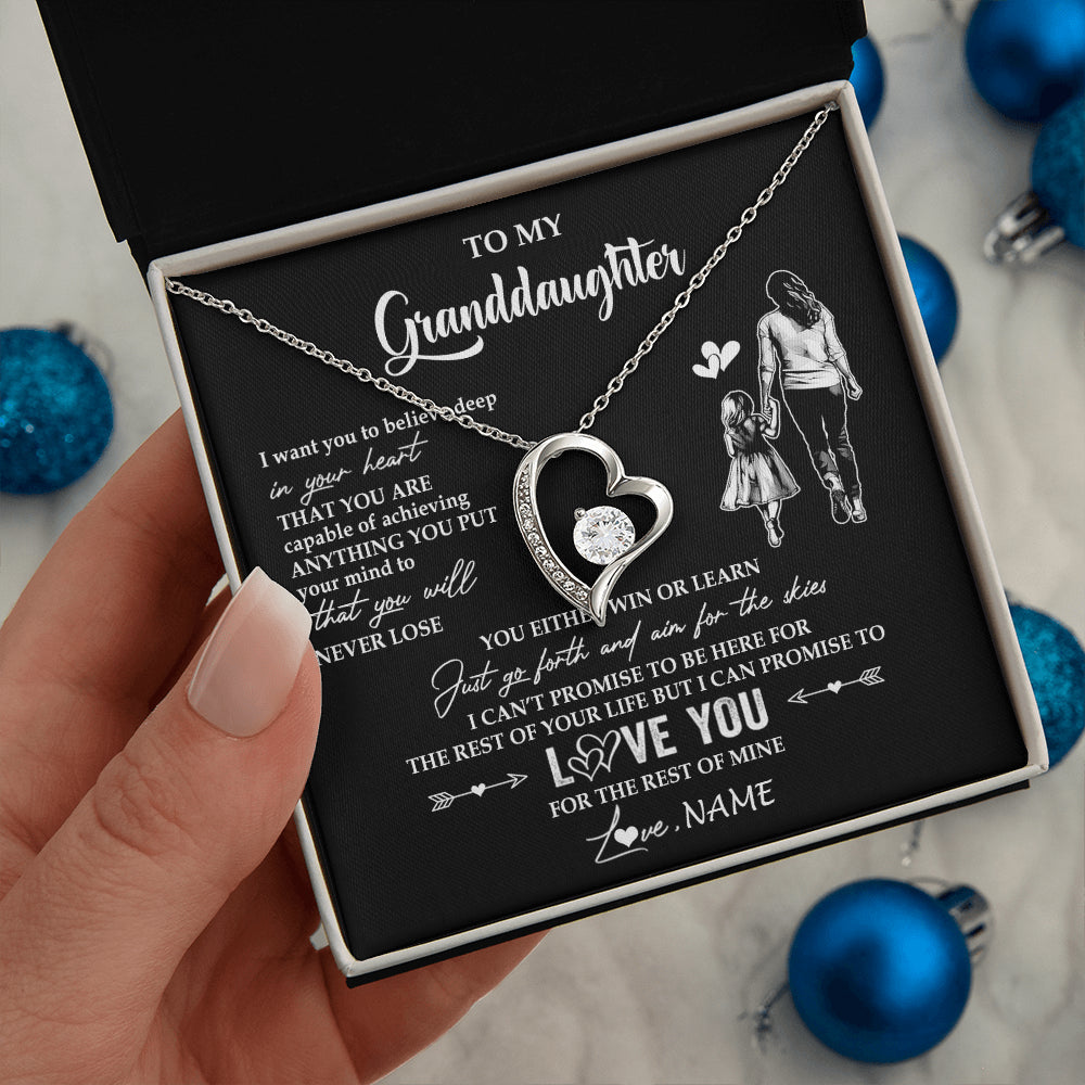 Personalized To My Granddaughter Necklace You Will Never Lose From Grandma Gigi Granddaughter Birthday Gifts Christmas Customized Gift Box Message Card