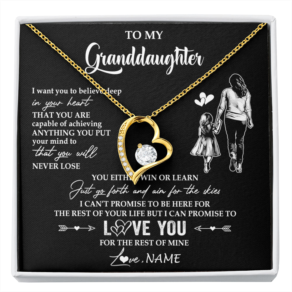 Personalized To My Granddaughter Necklace You Will Never Lose From Grandma Gigi Granddaughter Birthday Gifts Christmas Customized Gift Box Message Card
