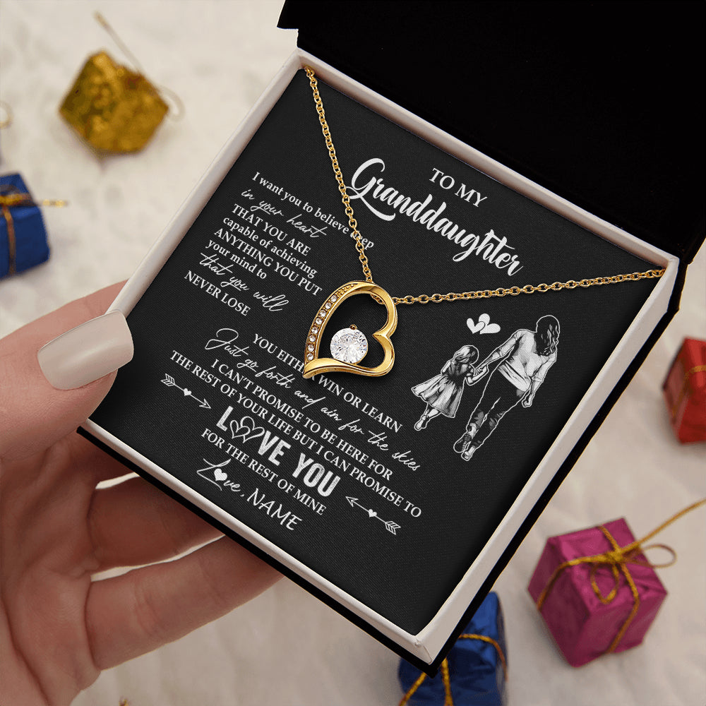 Personalized To My Granddaughter Necklace You Will Never Lose From Grandma Gigi Granddaughter Birthday Gifts Christmas Customized Gift Box Message Card