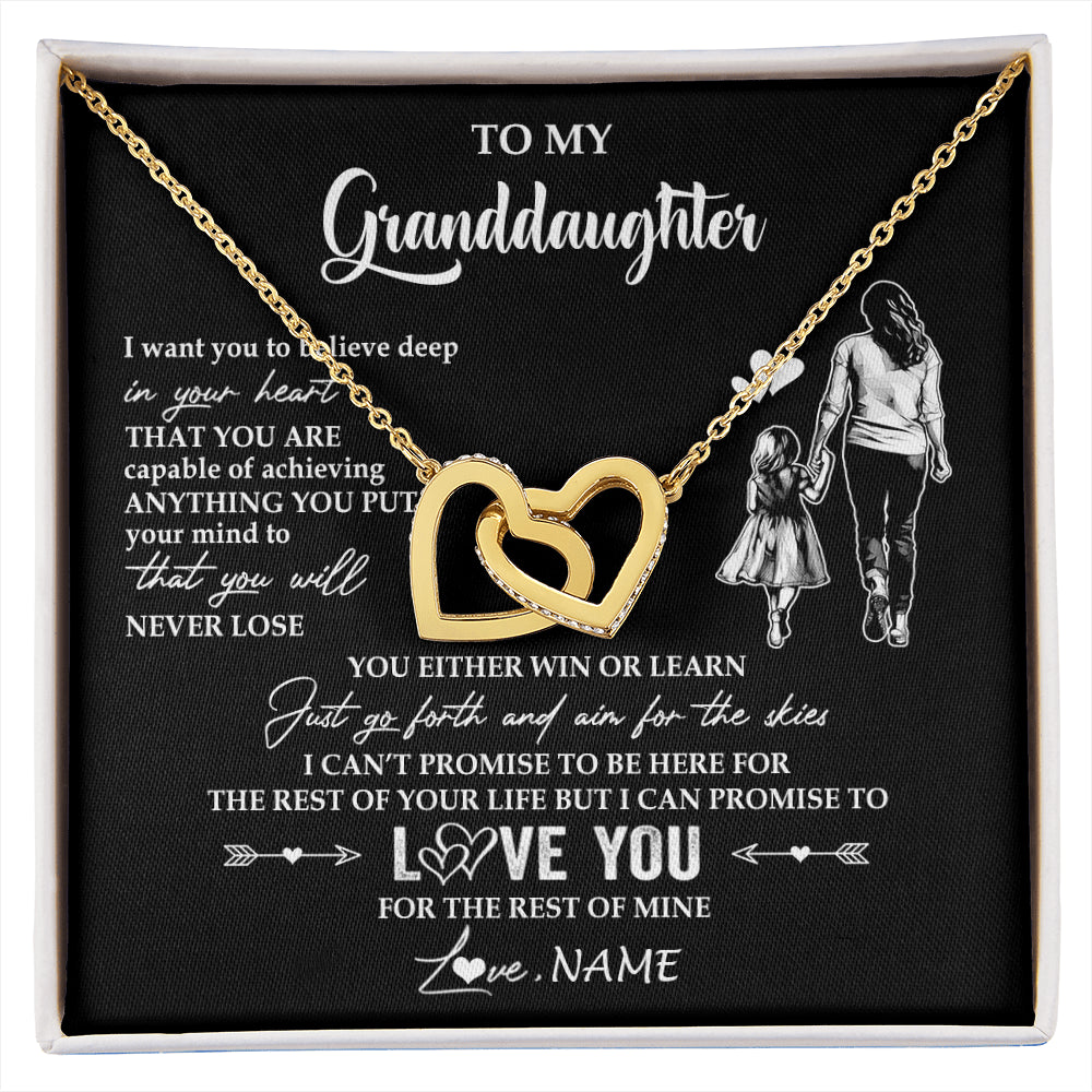 Personalized To My Granddaughter Necklace You Will Never Lose From Grandma Gigi Granddaughter Birthday Gifts Christmas Customized Gift Box Message Card