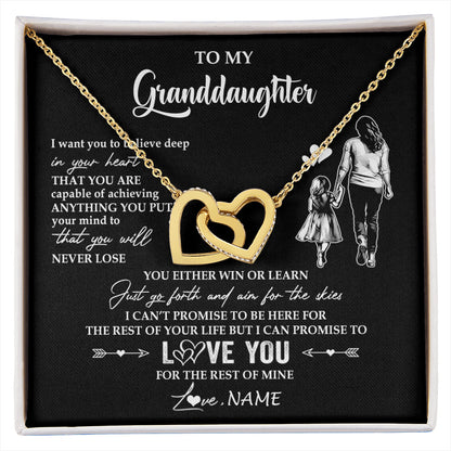 Personalized To My Granddaughter Necklace You Will Never Lose From Grandma Gigi Granddaughter Birthday Gifts Christmas Customized Gift Box Message Card