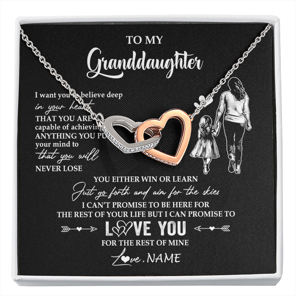 Personalized To My Granddaughter Necklace You Will Never Lose From Grandma Gigi Granddaughter Birthday Gifts Christmas Customized Gift Box Message Card