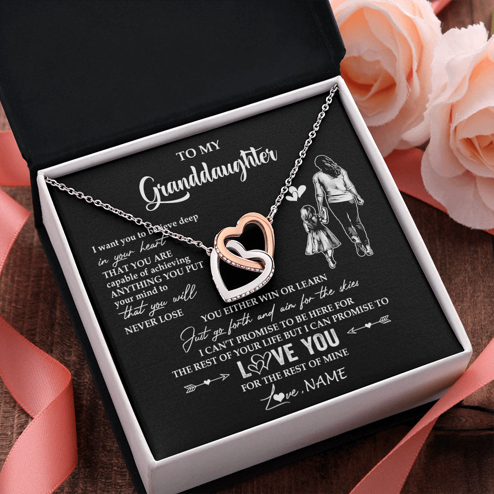 Personalized To My Granddaughter Necklace You Will Never Lose From Grandma Gigi Granddaughter Birthday Gifts Christmas Customized Gift Box Message Card