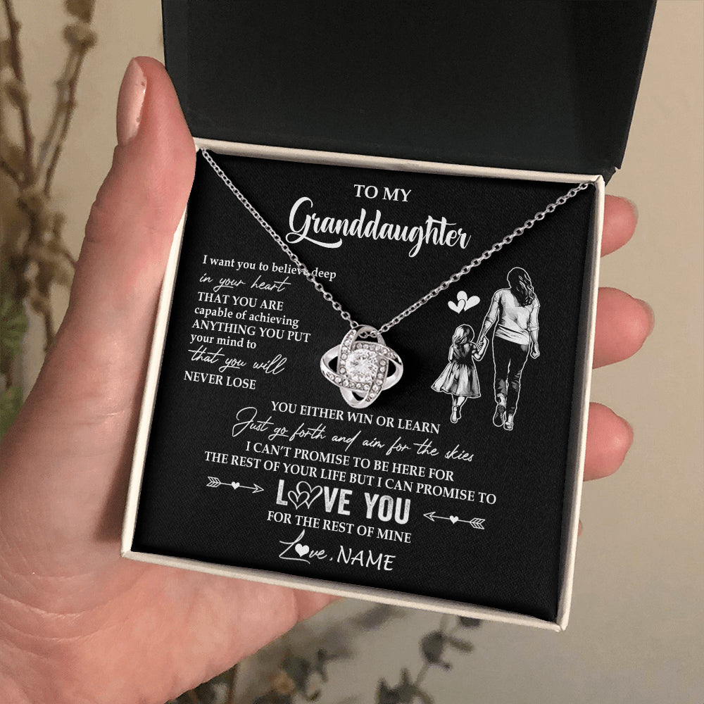 Personalized To My Granddaughter Necklace You Will Never Lose From Grandma Gigi Granddaughter Birthday Gifts Christmas Customized Gift Box Message Card