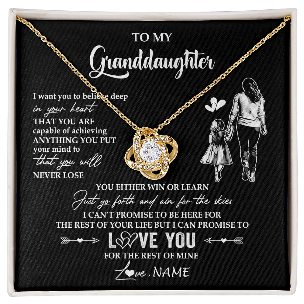 Personalized To My Granddaughter Necklace You Will Never Lose From Grandma Gigi Granddaughter Birthday Gifts Christmas Customized Gift Box Message Card
