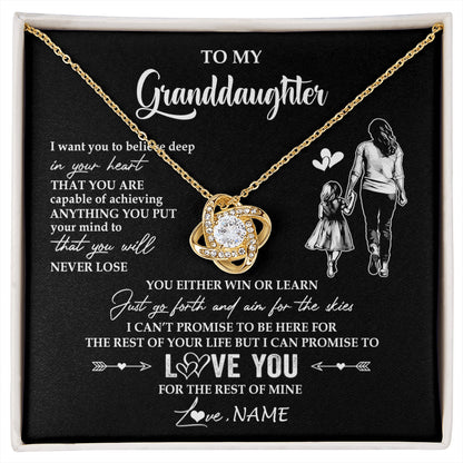 Personalized To My Granddaughter Necklace You Will Never Lose From Grandma Gigi Granddaughter Birthday Gifts Christmas Customized Gift Box Message Card