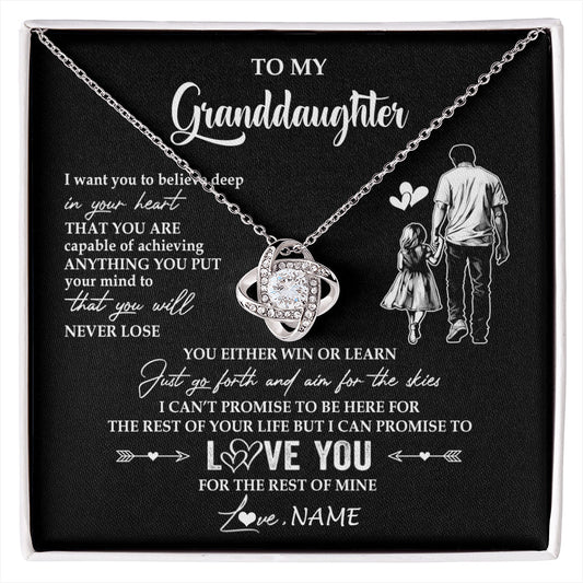 Personalized To My Granddaughter Necklace You Will Never Lose From Grandpa Papa Granddaughter Birthday Gifts Graduation Christmas Gift Box Message Card
