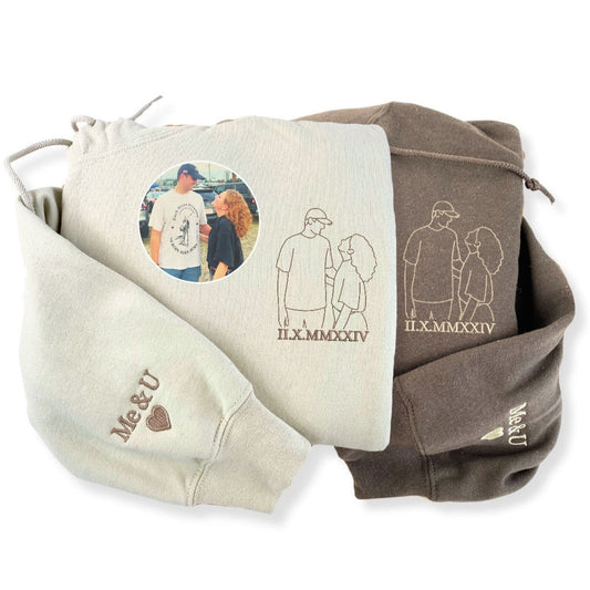 Sweatshirt or Hoodies with Pictures On Them, Custom Embroidered Gift Ideas for Married Couples