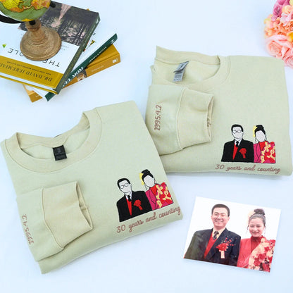 Boyfriend Girlfriend Matching Hoodies or Sweatshirts, Personalized Embroidered Engagement Gifts