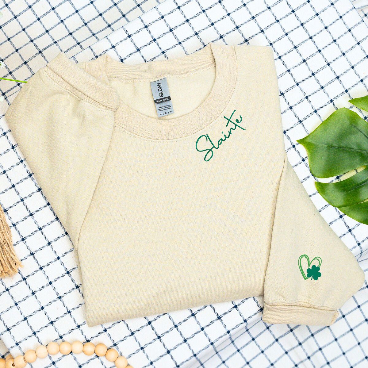 Slainte Sweatshirt or Hoodie, Personalized Embroidered for St Patrick's Day Gift