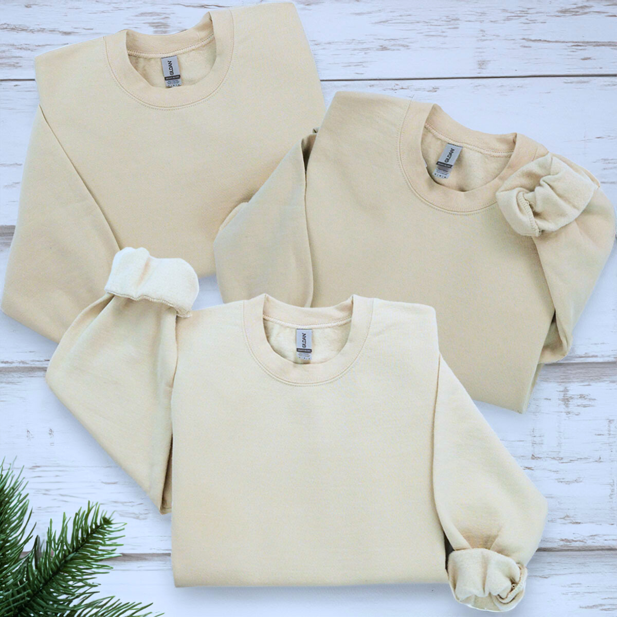 Blank Basic Crewneck Sweatshirt Triple Pack