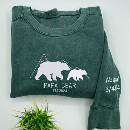 Custom Comfort Color® Embroidered Papa Bear Shirt