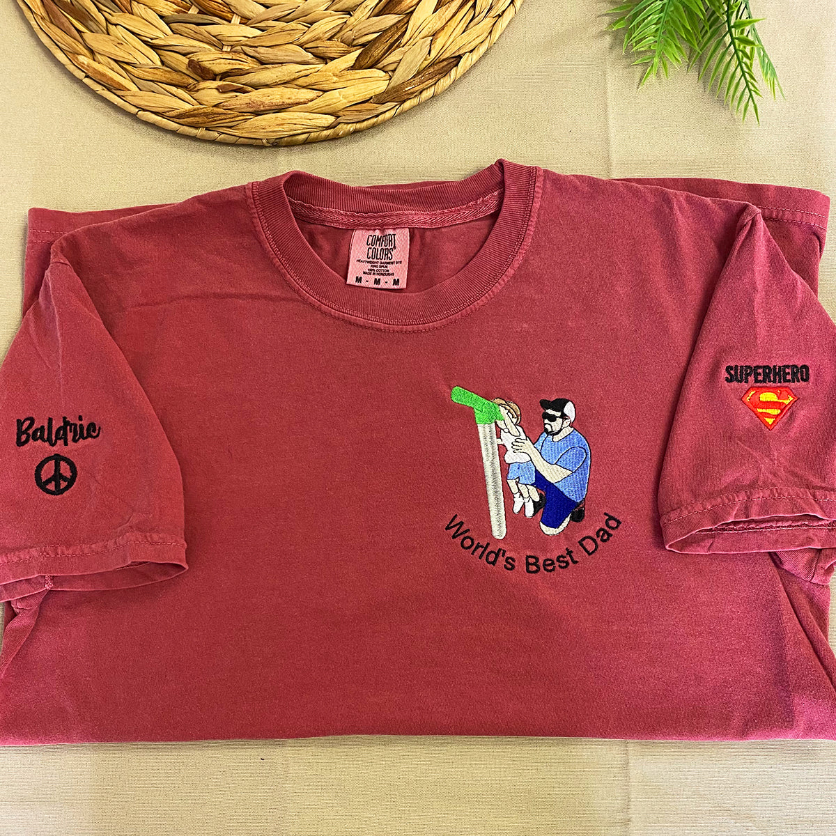Comfort Color® Custom Embroidered World's Best Dad Shirt