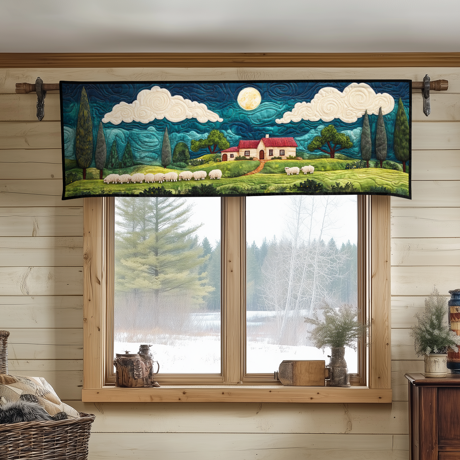 Woolly Wanderer Quilted Valance NCU0DK3973