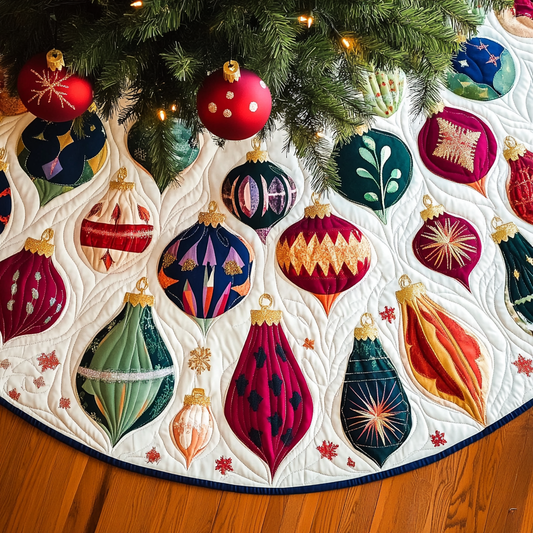 Yuletide Glow Quilted Christmas Tree Skirt NCU0DV1036