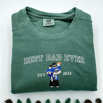 Comfort Color® Custom Embroidered Best Dad Ever Shirt