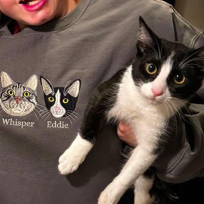 Beagle Sweatshirt or Hoodie, Custom Embroidered Gift from Photo Name