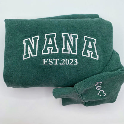 Comfort Color® Embroidered Mimi Shirt with Grandkids Names