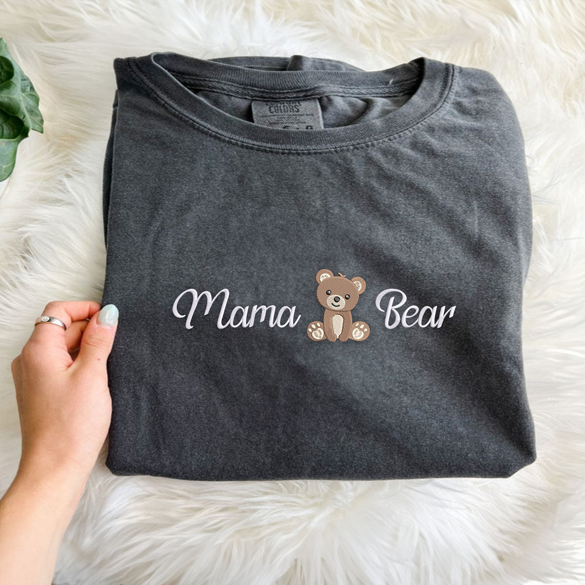 Comfort Color® Embroidered Mama Bear Shirt
