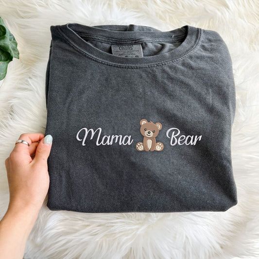 Comfort Color® Embroidered Mama Bear Shirt