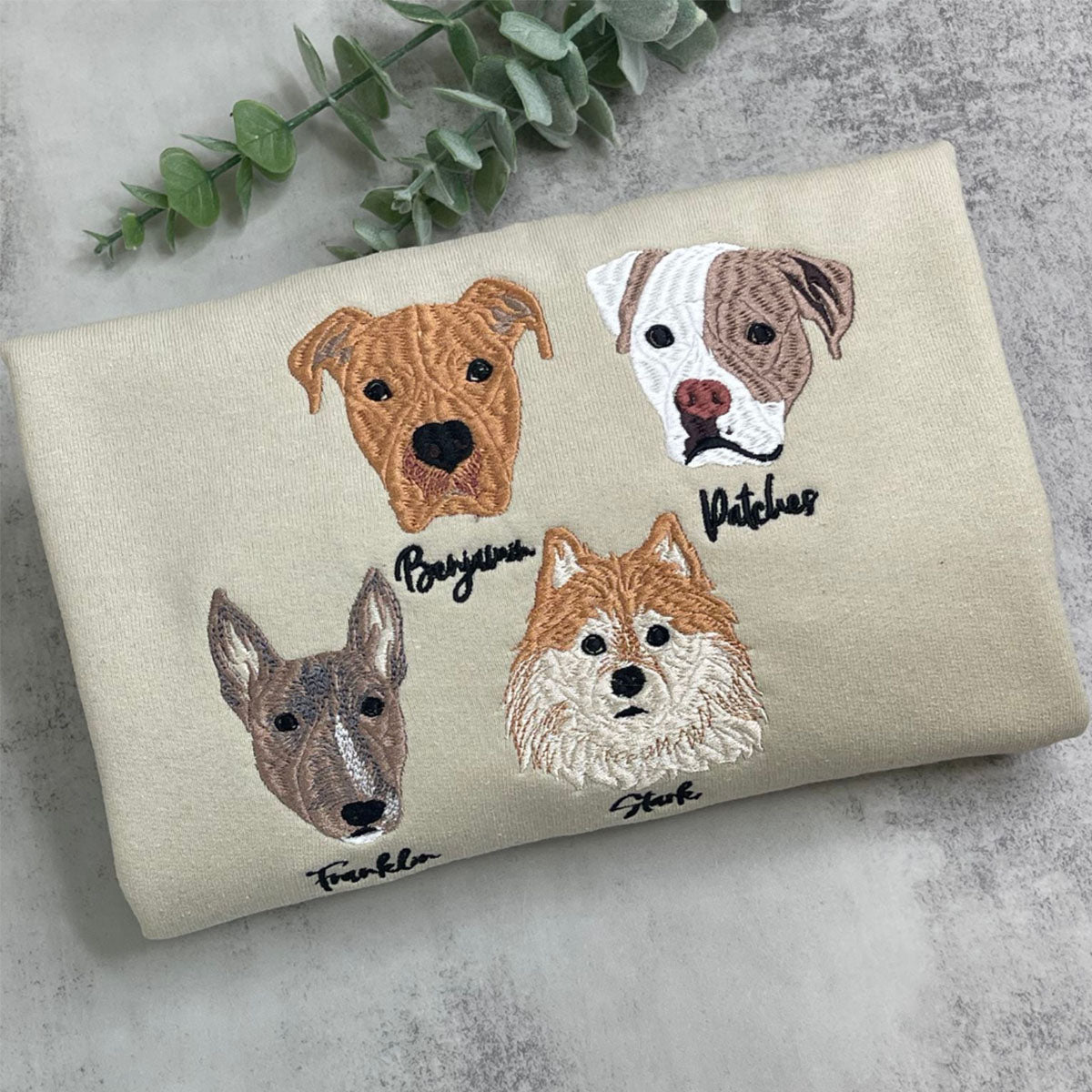 Beagle Sweatshirt or Hoodie, Custom Embroidered Gift from Photo Name