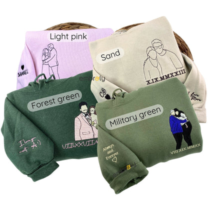Sweatshirt or Hoodies with Pictures On Them, Custom Embroidered Gift Ideas for Married Couples