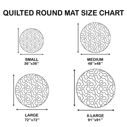 Zen Garden Quilted Round Mat NCU0DK5851